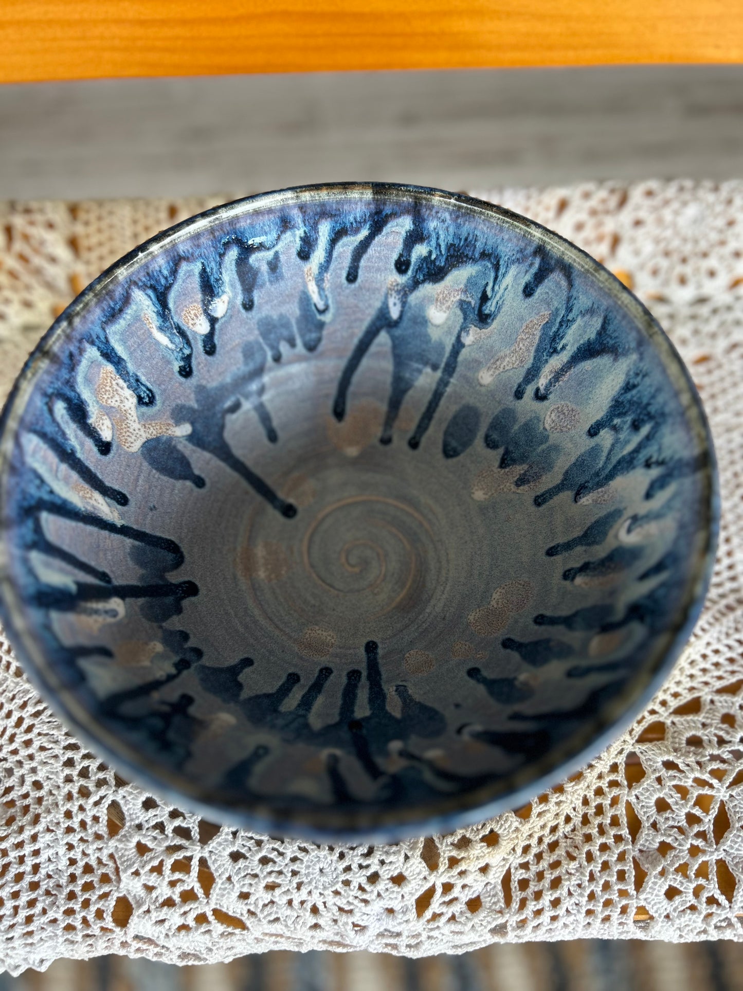 Sky Blue Glazed Handmade Bowl