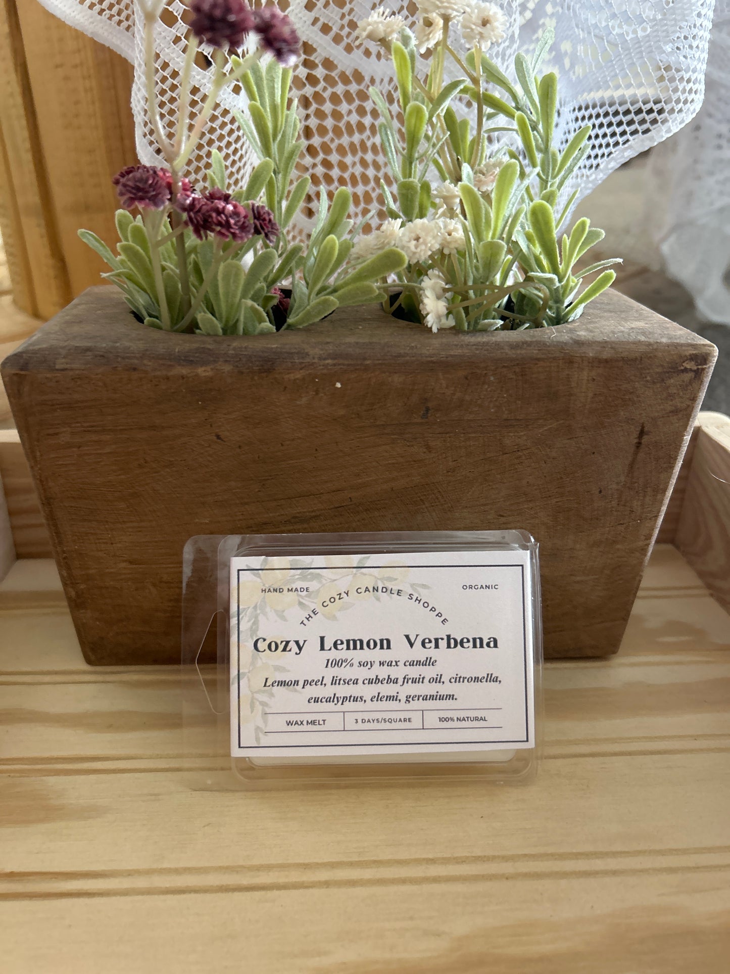 Cozy Lemon Verbena Clamshell Wax Melt